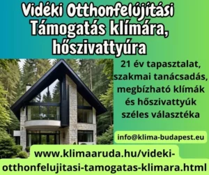 Vidéki Otthonfelújítási Támogatás klímára